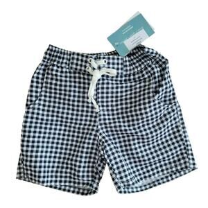 Wildling | Black Gingham Swim Shorts | 3 years